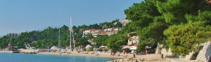 Beach view in Brela, Croatia