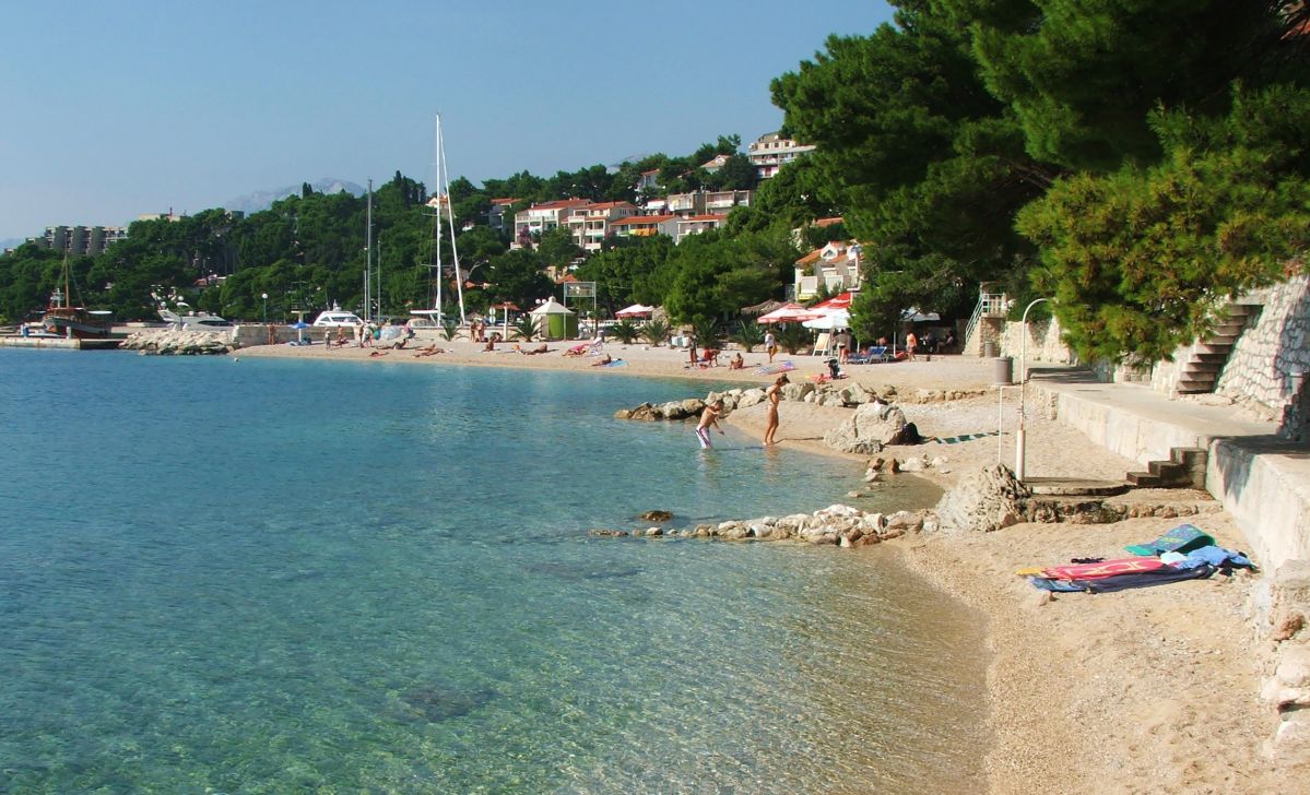 Sea view in Croatia with little boat