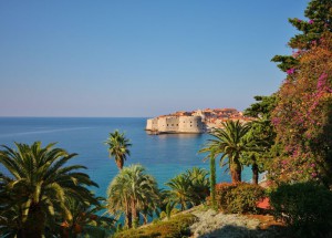 Distant view of Dubrovnik City, Croatia