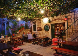 Evening scene at a local konoba (Croatian taverna)