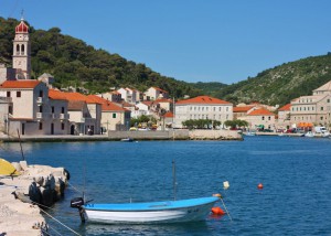 View of Pucisca town on Brac Island, Croatia